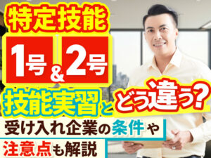 特定技能とは？1号・2号や技能実習制度の違い、受け入れ条件を解説